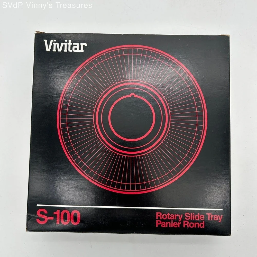 Vintage Vivitar S-100 Rotary Slide Tray 100 Capacity NOS CIB for 2x2 Slides